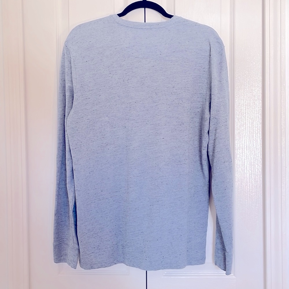 Men’s Marc Anthony Luxury Long Sleeve Henley Top in Blue - Size L - Picture 3 of 4